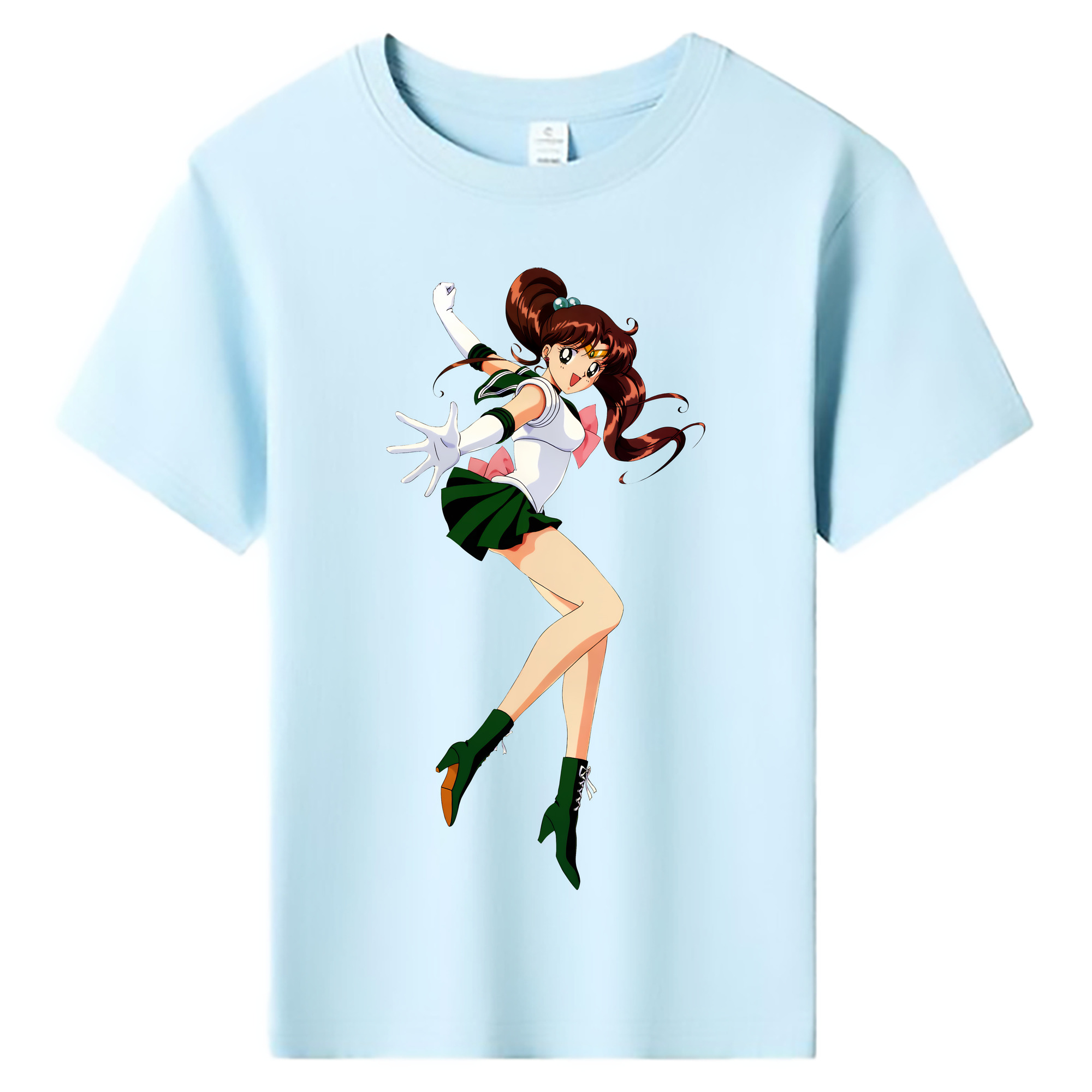 （画像用） 美少女戦士セーラームーン 木野 まこと きの まこと Sailor Moon Kino Makoto （セーラージュピター；Sailor Jupiter） 綿100％キッズTシャツ（フロントプリント）